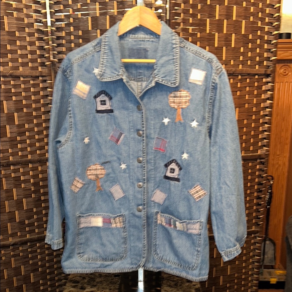 Willow Ridge Denim Jacket With Patchwork Design, … - image 1